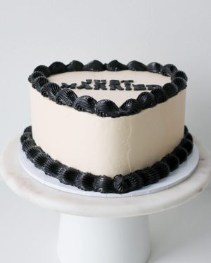 Just married vintage hääkakku