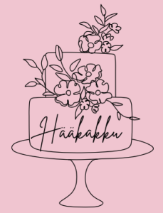 Hääkakku.fi logo vaaleanpunainen